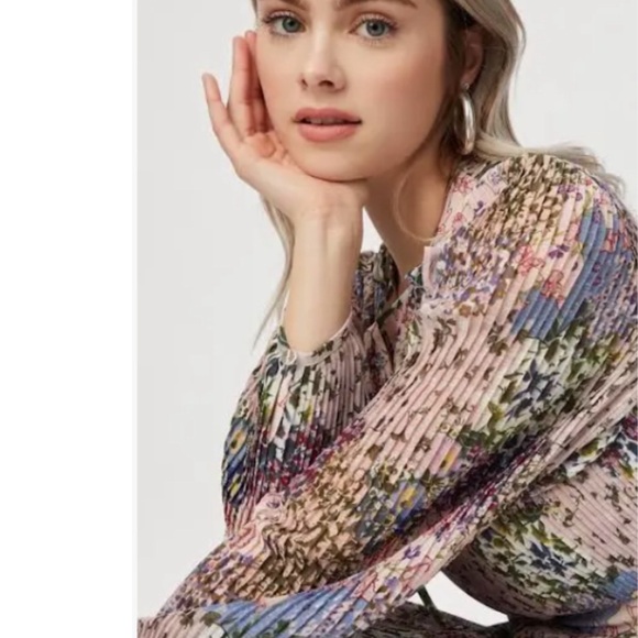 2023 COLLECTION TED BAKER FLOSSI LONG SLEEVE PRINTED DRESS SZ US 8 OR TED SZ 3 - Picture 8 of 12